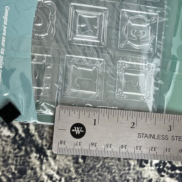 Scrapbooking Stamps QUILTED ALPHABET All Night Media 36 clear stamps 91404 - Picture 12 of 12